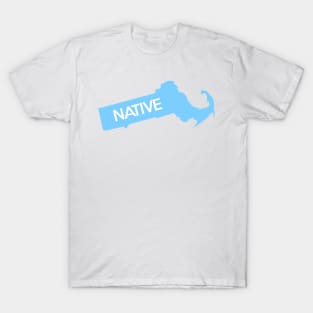 Massachusetts Native MA Blue T-Shirt